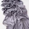 Women Plain Silk Satin Hijab Scarf Different Sides Bark Wrinkles Solid Color Long Shawl Muslim Women Smooth Silk Like Underscarf