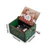 Christmas Theme Music Box Vintage Wooden Hand-cranked Music Toy Holiday Gift For Homes Dorms Living Rooms Bedrooms Decorations