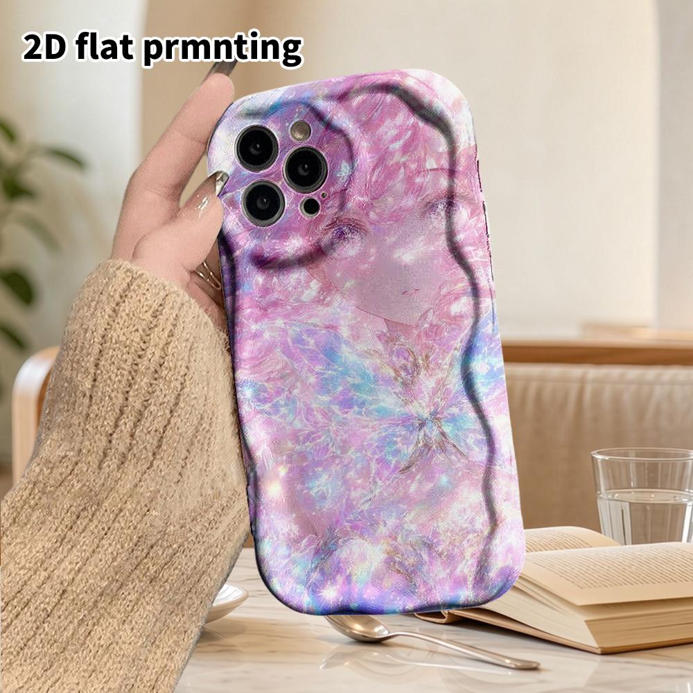 Phone Case: 2D Flat Design Suitable for iPhone 18 17 16 15 14 13 Pro Protective Case, Couple Style, Butterfly Girl, Christmas and Halloween Gift