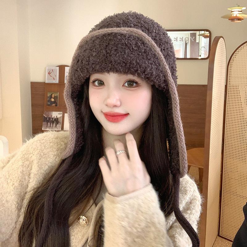Autumn And Winter Able Ear Protection Warm Lei Feng Hat Ladies All-Match Knitted Wool Hat