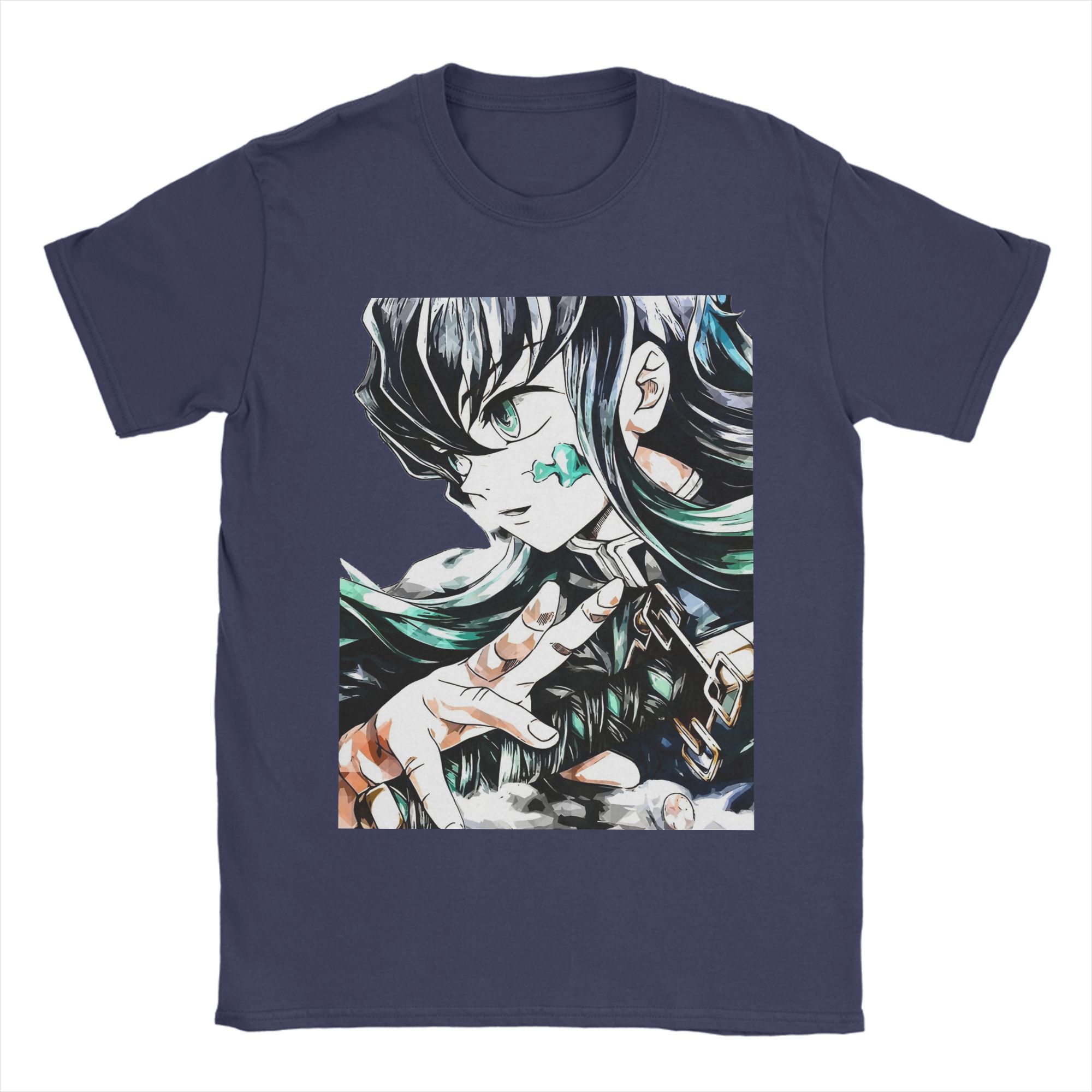 

Muichiro Tokito Demoned Slayered T Shirt Men s Pure Cotton Vintage T-Shirts Round Neck Tees Short Sleeve Tops Plus Size 4XL