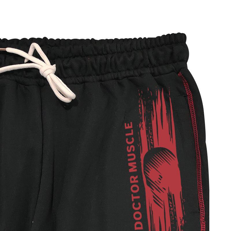 Autumn New Sports Men's Trousers Spelling Stripes Straight Large Size Drawstring Men's Casual Trousers