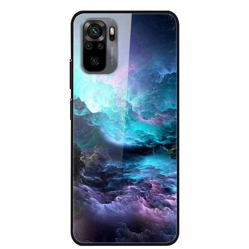 Tempered Glass Phone Cases for Xiaomi Redmi Note 10 11 Pro 10T 10s 11s Note11 11Pro Cover Hard PC Back Coque Note10 10 s 10Pro