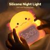 Axolotl Alarm Clock with Night Light for Kids Cute Bedroom Alarm Clock with RGB Lighting OK to Wake Clock Silicone Animal Tabletop Lamp For Teen Girls