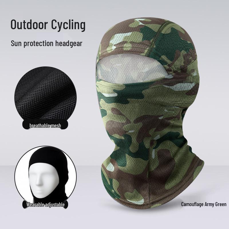 Quick-Dry Multifunctional Summer Cycling Face Mask: Breathable, Sun-Protective, Ice Silk Balaclava & Headband