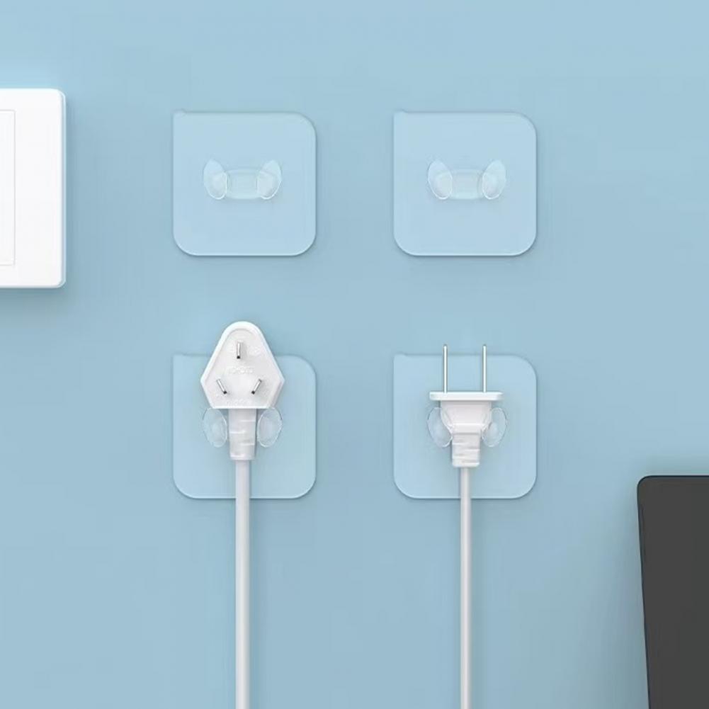 Cable Organizer Hanger Hook Transparent Wall Mounted Cable Management Hooks Easy Installation Adhesive Hangers for Storage Pack