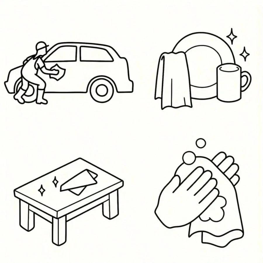 Geschirrtücher Tücher Ultrafeine Fasertücher Feiertagsküche und Esstisch Scheuerschwämme