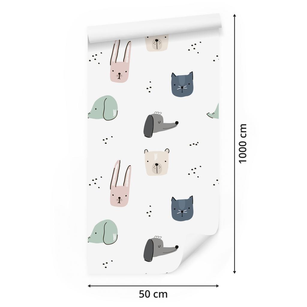 Animal Rabbit Wallpaper for Living Room and Bedroom 50x1000