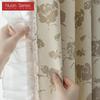1 Stück, 70–80 % Verdunkelung, romantischer französischer Rosendruck, gerüschte, bequeme Vorhänge für Schlafzimmer, Wohnzimmer, Heimdekoration, Nuan-Serie