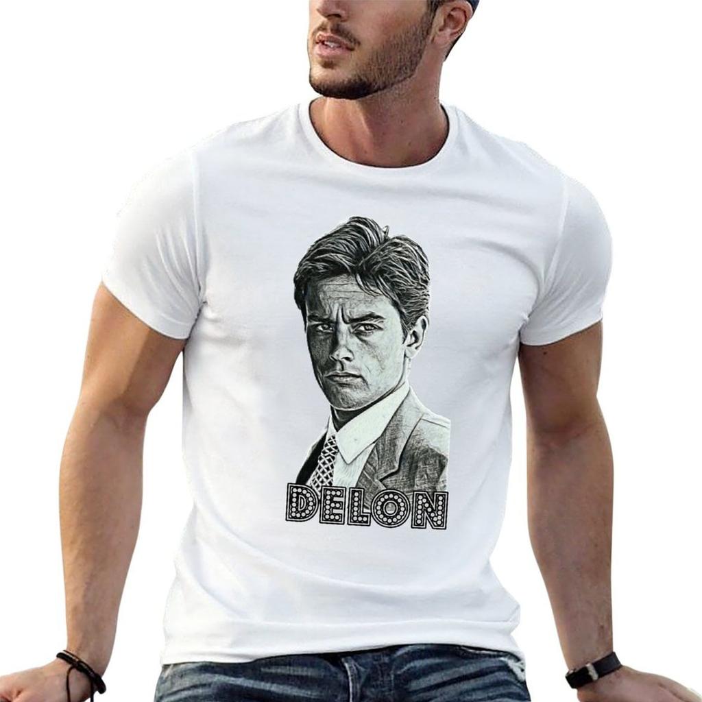 Alain Delon Portrait Tshirt Graphics Rapper Graphic Tees Cotton T Shirt Unisex