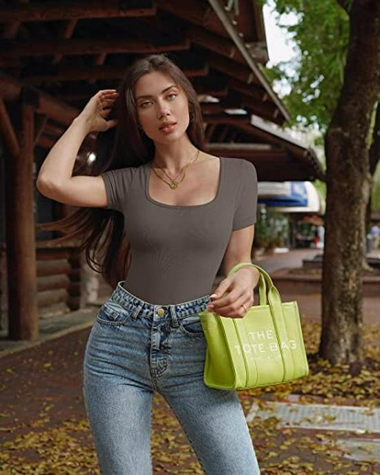 2023 European-American Women's Summer Square Neck Short-Sleeve Jumpsuit