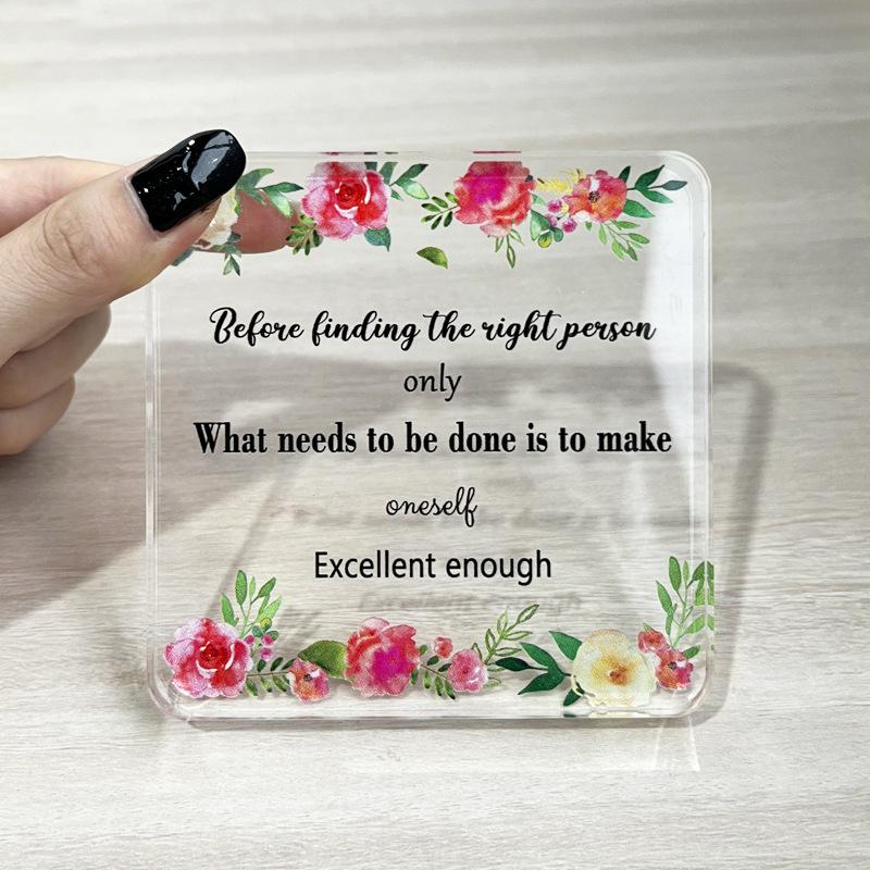 Botanik Çiçekler Yatak Odası Oturma Odası Peyzaj Dekorasyonu Kare Akrilik Süsler