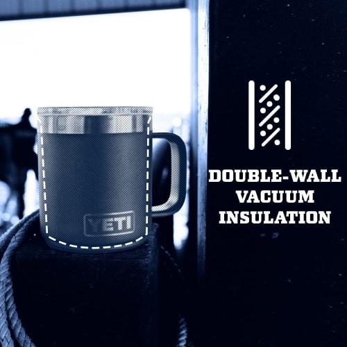YETI Rambler 10oz (296ml) Stainless Steel Insulated Mug with Magnetic and Sliding Lid (Black) - Available in a Variety of Colors