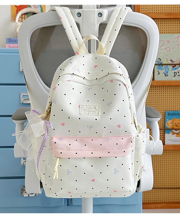Schoolbag gradual change color star printing student bag girls high value large capacity backpack spine protection campus backpack new