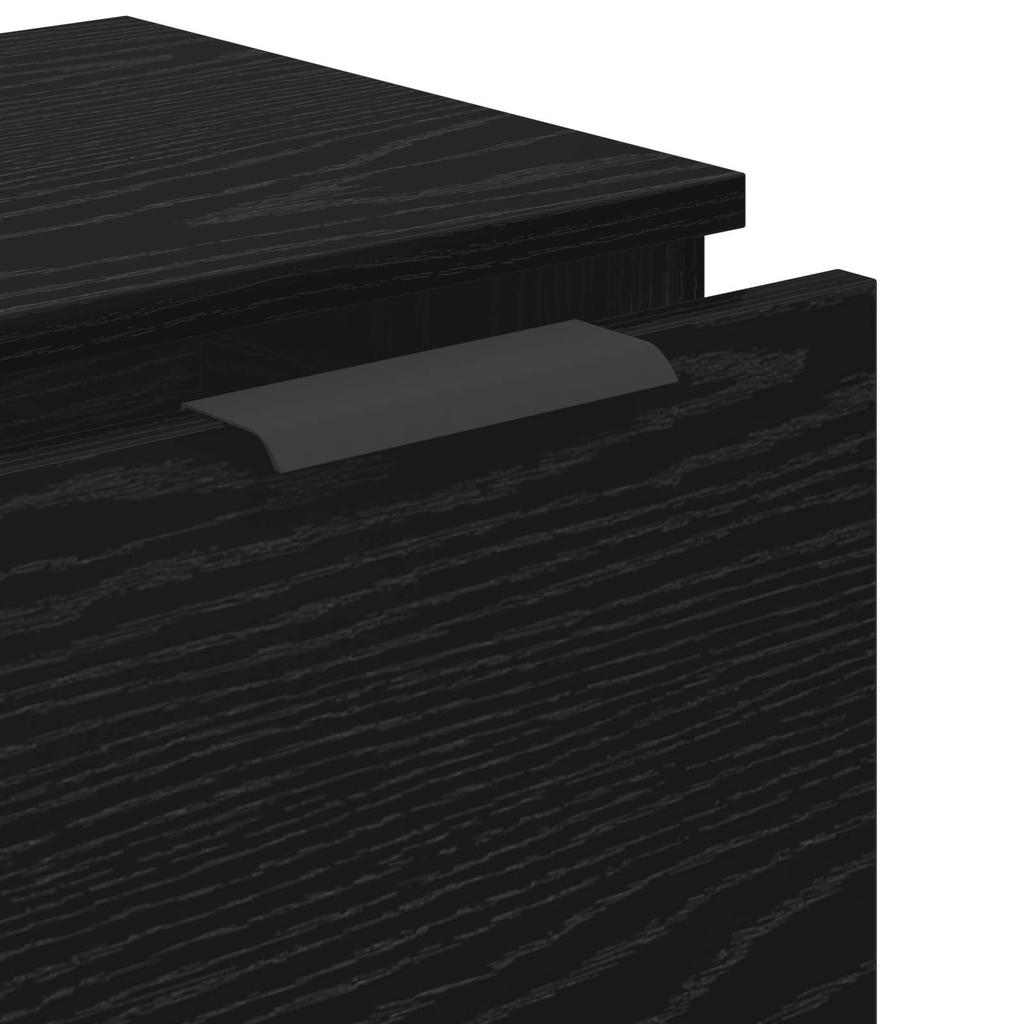 Sideboard 3 pcs Black Oak Effect Wood Based Panel