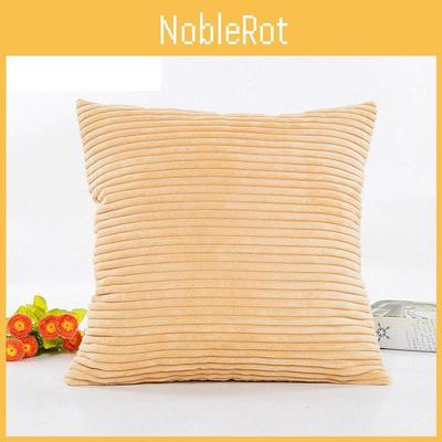 Housse de coussin en velours côtelé rayé super douce pour canapé au design élégant et intemporel