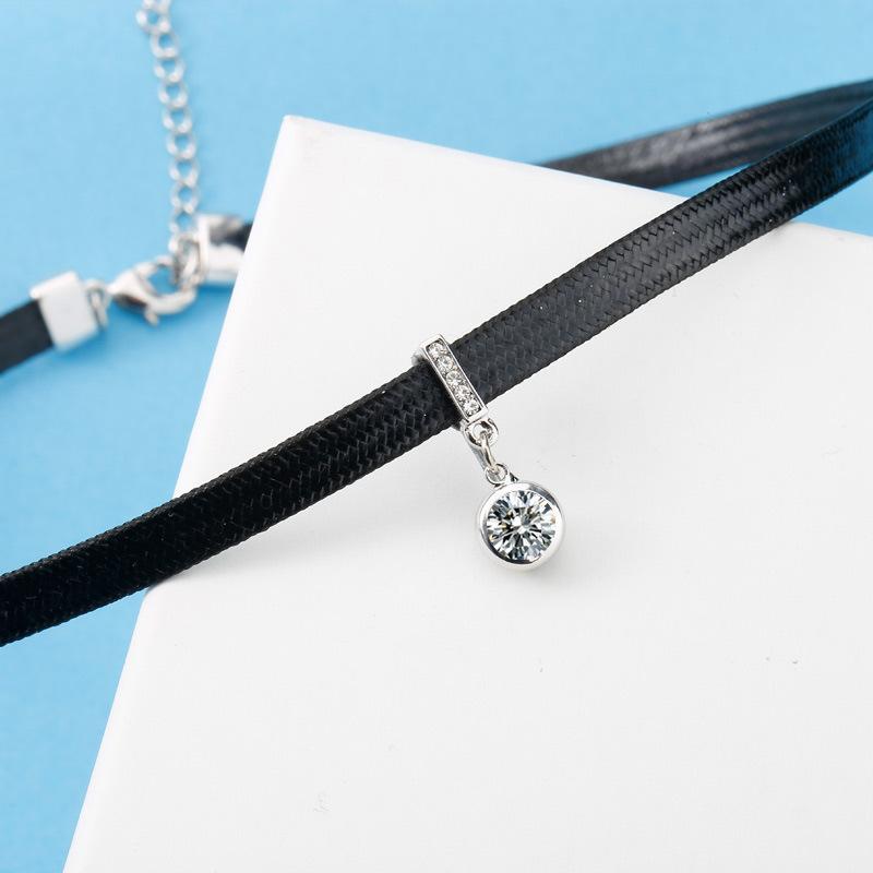 Choker, šperk na krk, řetízek na krk, krátký řetízek na klíční kost, náhrdelník, jednoduchá korejská verze pro ženy, univerzální límec, řemínek na krk.