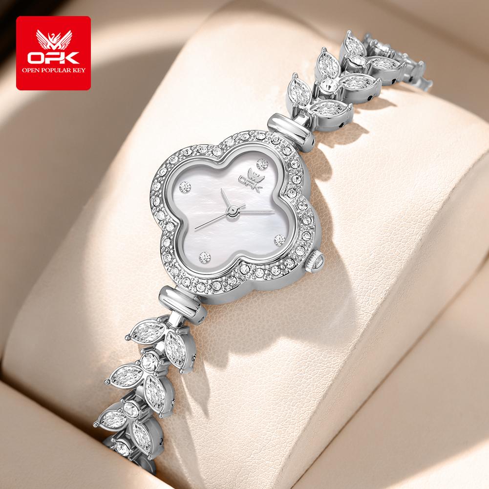 OPK 6049 Bracelet Style Flower Dial Women's Quartz Watch