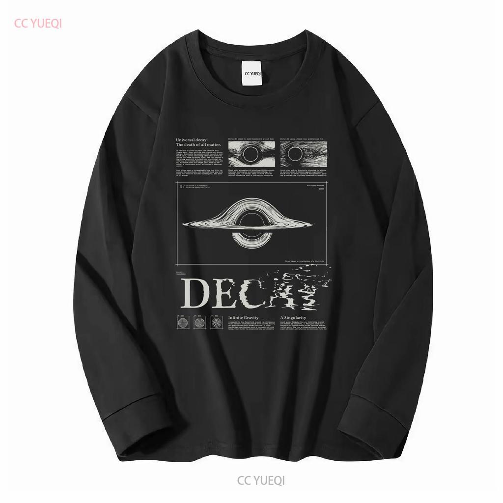 Black Hole Decay T Shirt Cosmic Universe Space Science Vintage Astronomy Geeks Lover long or short sleeves vintage Washed