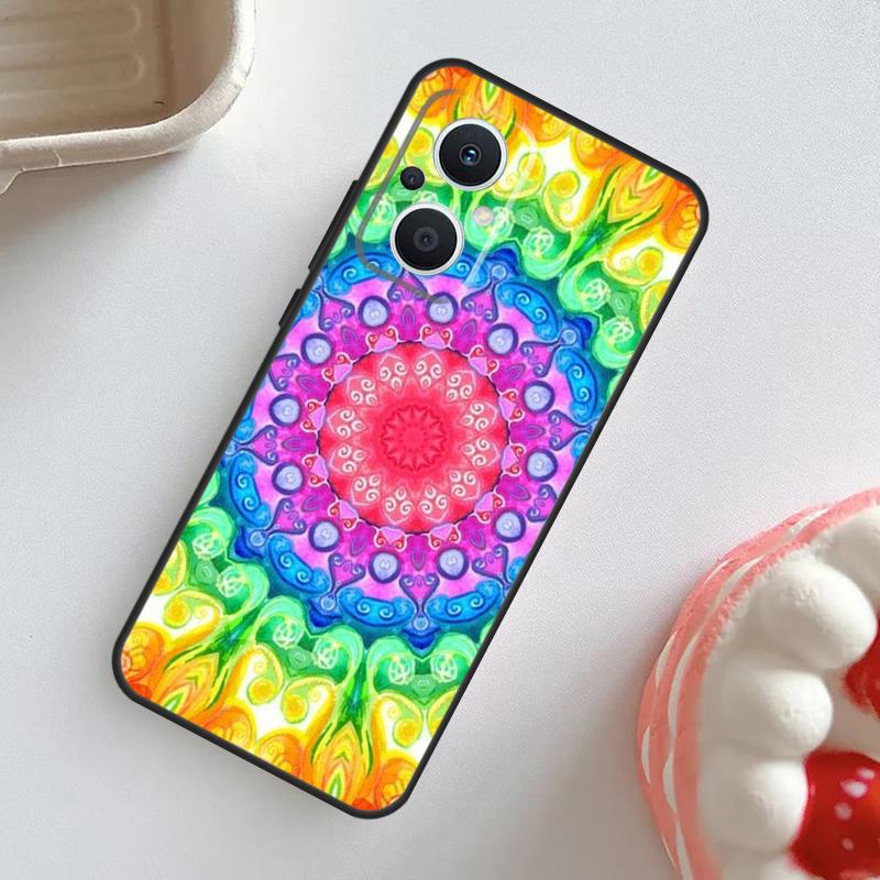 Trippy Tie Dye Floral Mandala Case For OPPO Reno 11 F 10 Pro 4Z 5Z 8T 4 5 6 7 8 Lite OPPO Find X6 Pro X2 X3 X5 Lite Cover