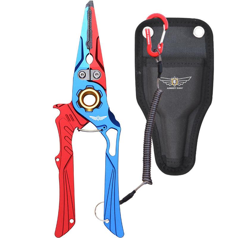 ALMIGHTY EAGLE high-precision lure pliers, lightweight aluminum alloy fishing pliers, and powerful horse fishing line scissors