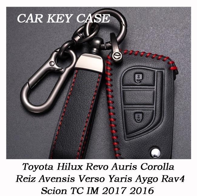 Car Remote Key Cover Case Shell Fob for Toyota Hilux Revo Auris Corolla Reiz Avensis Verso Yaris Aygo Rav4 Scion TC IM 2017 2016