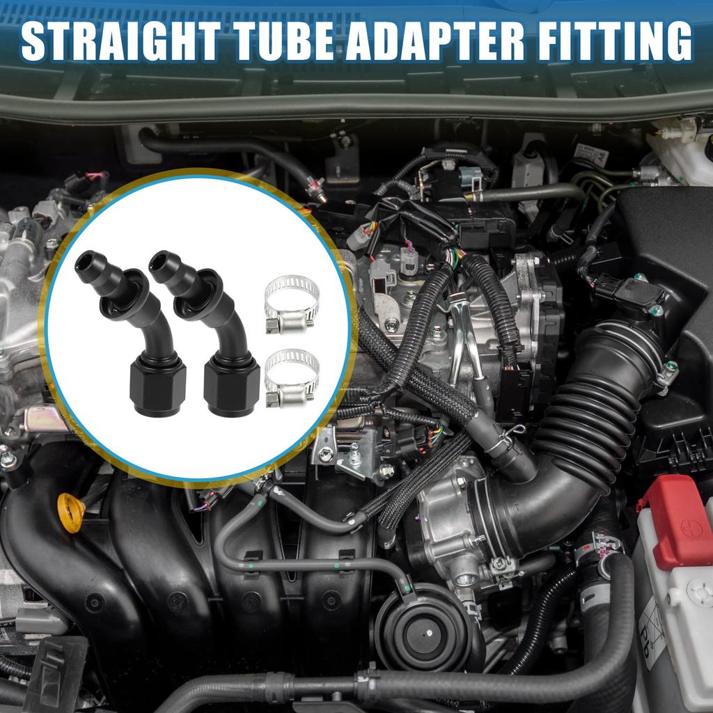 A ABSOPRO Hose End Fitting Fitting Adapter Hose Fitting Car 45 Degree Swivel