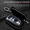 1Pcs Leather Emblem Car Key Case Keychain Zipper Key Case Bag For Porsche Cayenne Panamera Macan Boxster 911 Carrera-GT 944 918 917