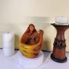 Candlestick Ornament Angel Shape Resin Decorative Centerpiece Candle Stand Artistic Candle Accessory Desktop Decor