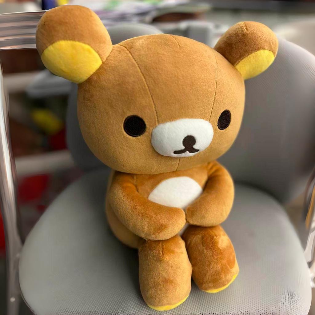 Non-Toxic Adorable Rilakkuma Plush Toy Soft Stuffed Lonely Brown Bear Doll Cartoon Huggable Anime Plushies Gift For Fans Home Decor