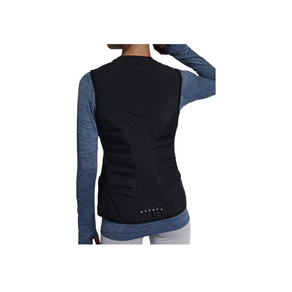 Nike Løpeserie Fargeblokk Glidelås Mesh Refleksvest Dame Vester Svart 856638-010