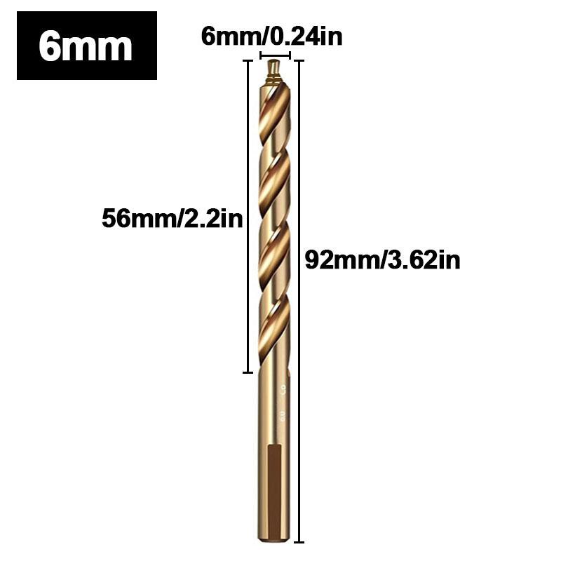 Cobalt Step Drill Bit M35 High Speed Steel Straight Shank 3-13mm HSS Twist Bit for Metal Stainless Steel Iron Drilling