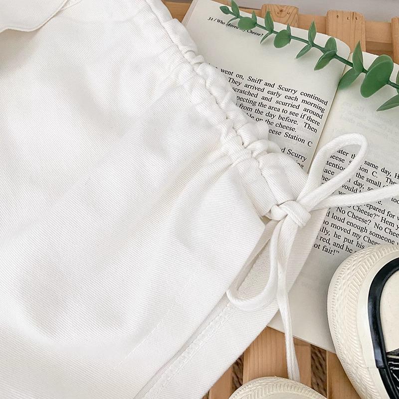 Summer High-Waist Zipper Pleated Bodycon Shorts for Women