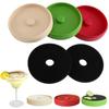 Ensemble de 3 niveaux pour bord de verre à Margarita Empilable Facile à nettoyer Ensemble de bordure de verre à sel Avec 2 éponges Sécurité alimentaire Plateau de bordure de verre à cocktail Boissons de fête