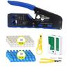 Multifunctional 6P 8P Wire Cable Crimper Stripper Cutter Pliers Network Cat5e Cat6 Cat7 Rj45 Pass EZ Crimping Tool Novelty Gift