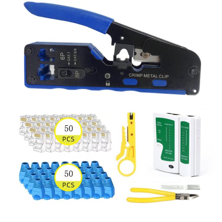 Multifunctional 6P 8P Wire Cable Crimper Stripper Cutter Pliers Network Cat5e Cat6 Cat7 Rj45 Pass EZ Crimping Tool Novelty Gift