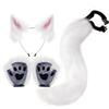 Halloween Costume Set Fox Ears Headband Paw Props Cosplay Party