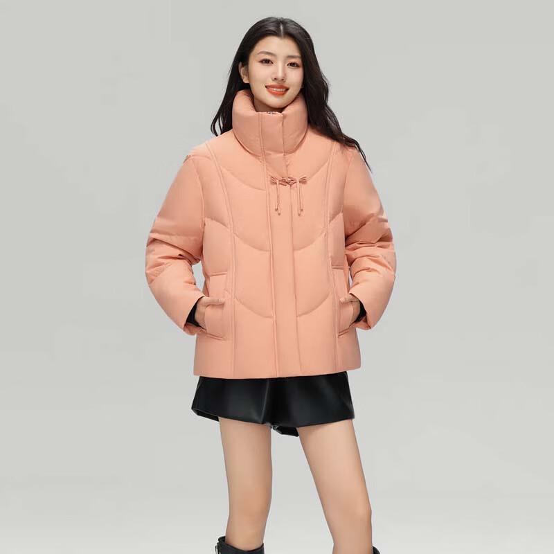 XueZhongFei Damen Herbst/Winter Kurze Stehkragen Daunenjacke X40144396F