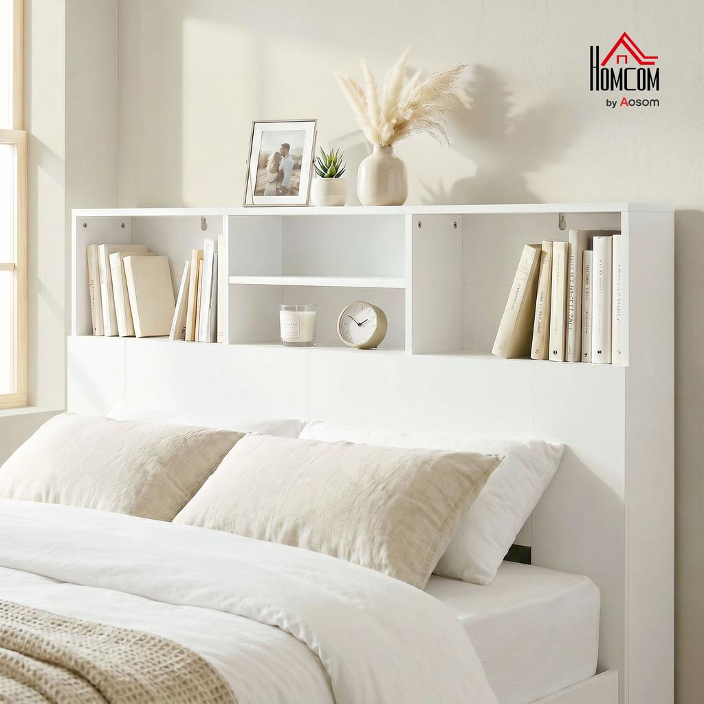 Bed Headboard 140 Cm With Storage White Bed Headboard