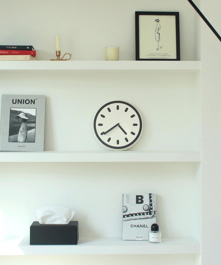 Peniche Line Wall Clock Silent Wall Clock Open-Type Clock 5 Colors