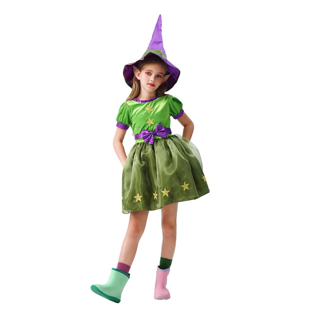 610,000 Halloween Children's Elf Performance Dress Flower Fairy Stage Princess Dress Performance Dress