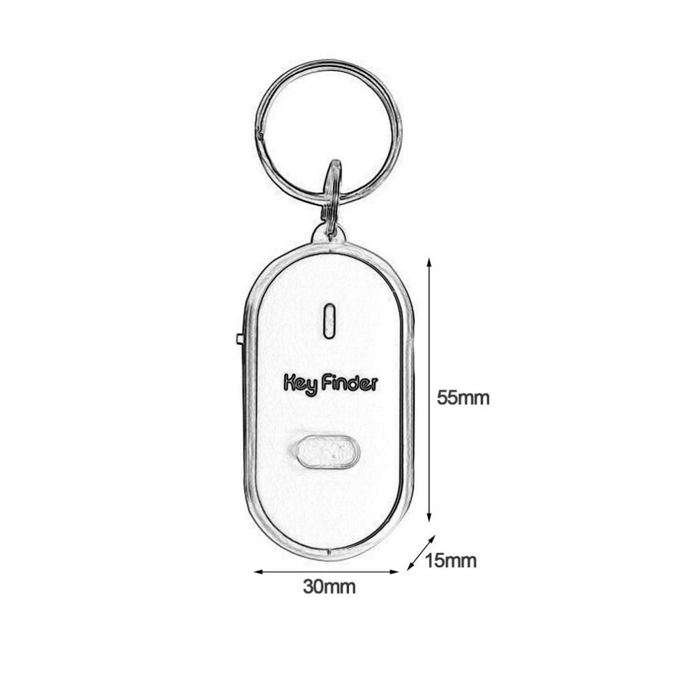 Torch Keychain Key Locator Keyfinder Locator Tracker Sound Control Alarm LED Whistle Key Finder