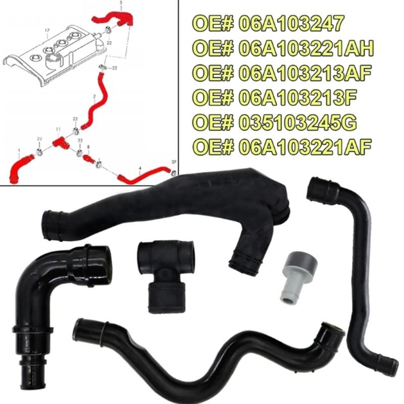 Pentru B5 1.8T Golf4 MK4 MK5 Supape de ventilație carter Furtun Separator de ulei Set complet 035103245G 06A103221AH 06A103213F