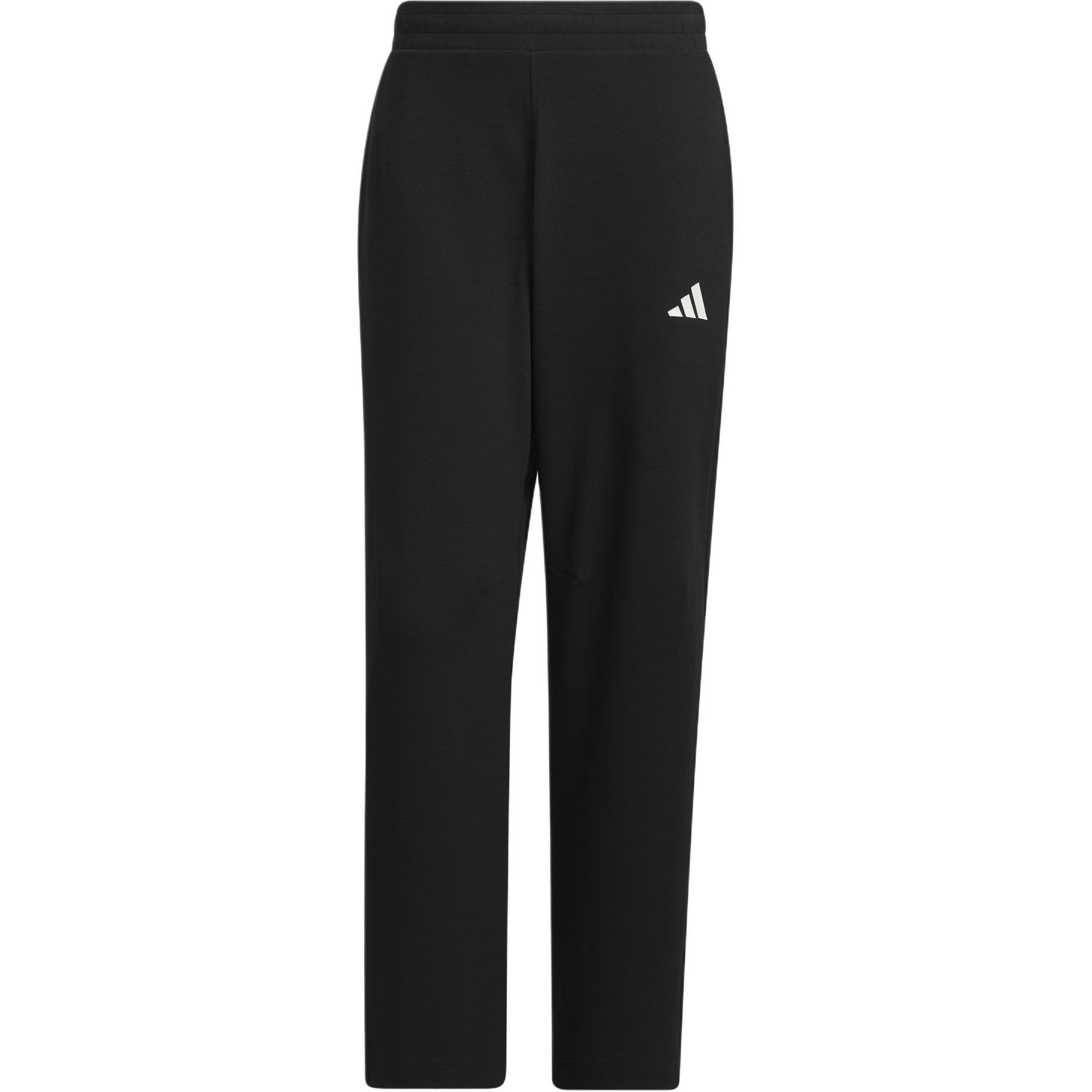

Adidas FW24 Logo Knit Tracksuit Comfortable Versatile Wide Leg Knit Sports Pants Men Bottoms Black JM3404 XL