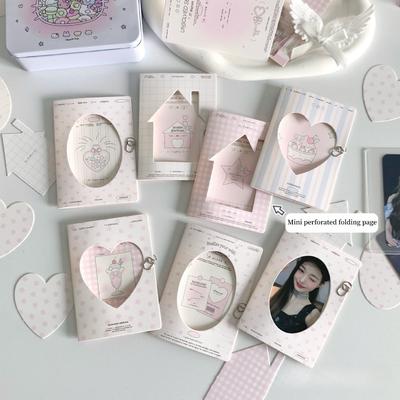 10PCS Ins Hollow Folding Card Photo Frame Protection Packaging Material Decoration Folding DIY Message Greeting Card Card
