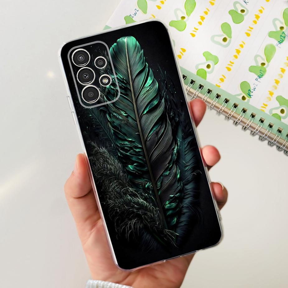 For Samsung Galaxy A13 Case A23 A33 A53 5G Cute Painted Cover Clear Silicone Soft TPU Phone Case For Samsung A53 A 13 23 33 Bags