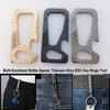 Multi-functional Bottle Opener Real Titanium Alloy Super Lightweight EDC Key Rings Tool Hanging Keychains Buckle Pendant 4