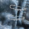 50Pcs Decorative Safety Pins with Holes DIY Jewelry Brooch Pins for Handicrafts Sweaters Skirts Coats Scarves Fixing