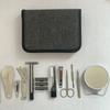Men's Travel Grooming Set: Nail Clippers, Toothbrush, Razor, Double-Sided Mirror