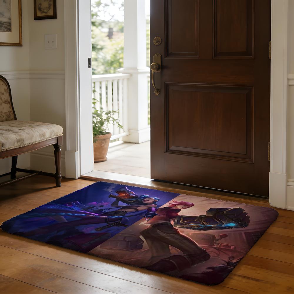 Floor Mat Soft Flannel Rug Non Slip Absorbent Mat for Bathroom Bedroom Home Decor Cool Anime J JinxS